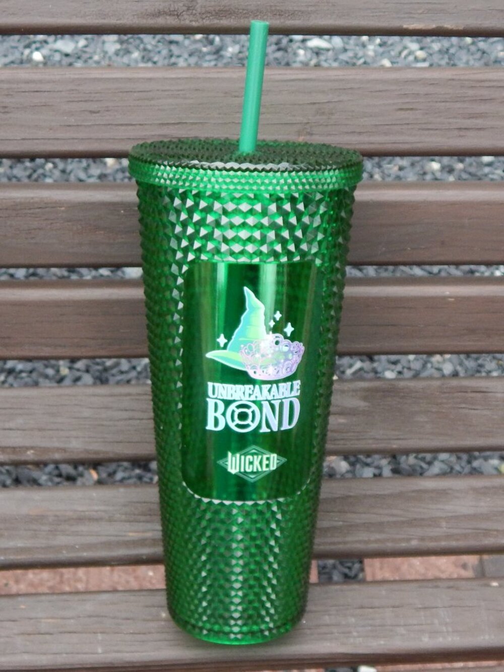 WICKED Green Diamond Tumbler Straw Lid Cup “Unbreakable Bond”